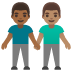 men holding hands, medium-dark skin tone, medium skin tone